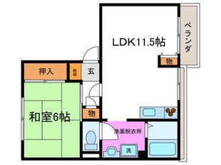 タウニ－松尾Ａ棟の物件間取画像